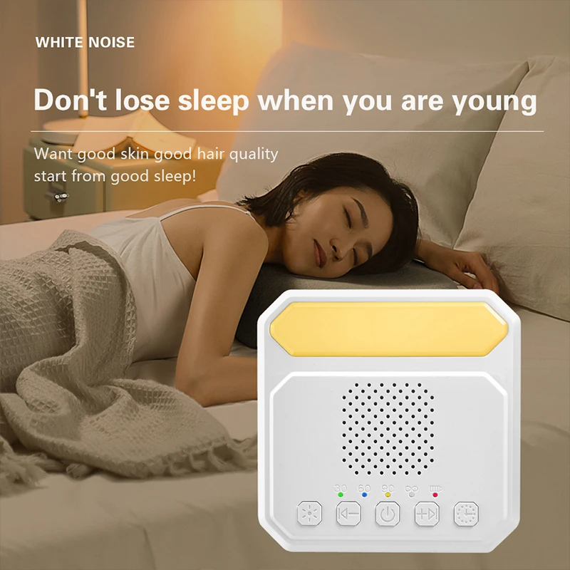 Sound White Noise Machine with 21 Soothing Sounds Night Lights USB Rechargeable Sleep Sound Timer Therapy for Baby Kids Adults
Sound White Noise Machine with 21 Soothing Sounds Night Lights USB Rechargeable Sleep Sound Timer Therapy for Baby Kids Adults