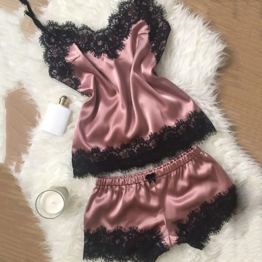 2Pcs/Set Sexy Women Silky Velvet Lace Strap Vest Top Shorts Comfortable Sleepwear Outfit for Daily Life
2Pcs/Set Sexy Women Silky Velvet Lace Strap Vest Top Shorts Comfortable Sleepwear Outfit for Daily Life