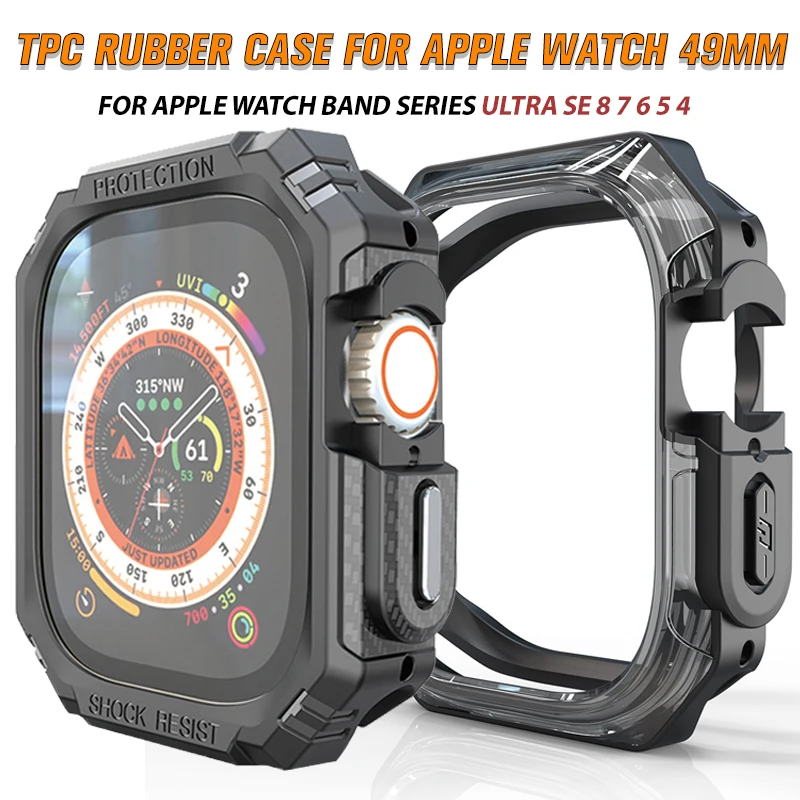 Silicone Case for Apple Watch Ultra 2 49MM Case 45MM Frame Protective Bumper Rubber iWatch Series 9 8 7 SE 44MM 40MM Accessories
Silicone Case for Apple Watch Ultra 2 49MM Case 45MM Frame Protective Bumper Rubber iWatch Series 9 8 7 SE 44MM 40MM Accessories