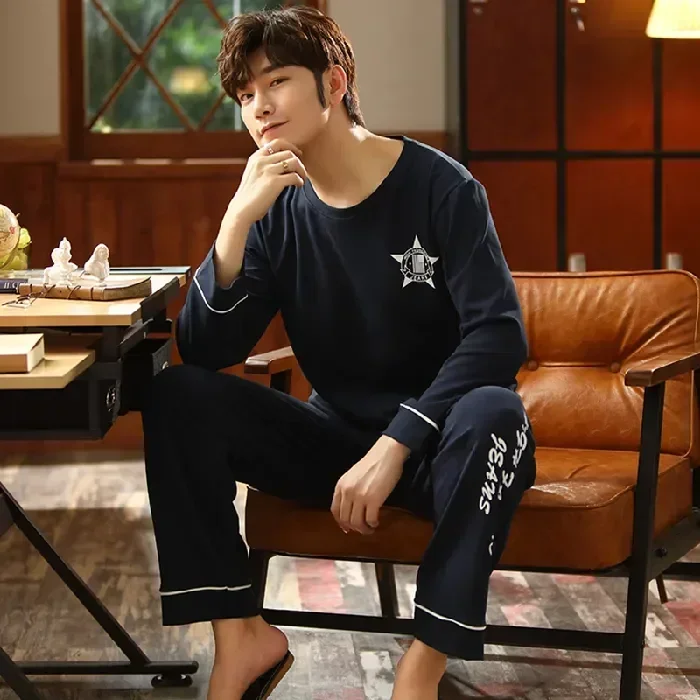 For 2023 Cotton Pajama Home Sets Korean Quality Loose Spring Pyjamas Long Homewear Men Clothes Sleeve Sleepwear High Autumn
For 2023 Cotton Pajama Home Sets Korean Quality Loose Spring Pyjamas Long Homewear Men Clothes Sleeve Sleepwear High Autumn
