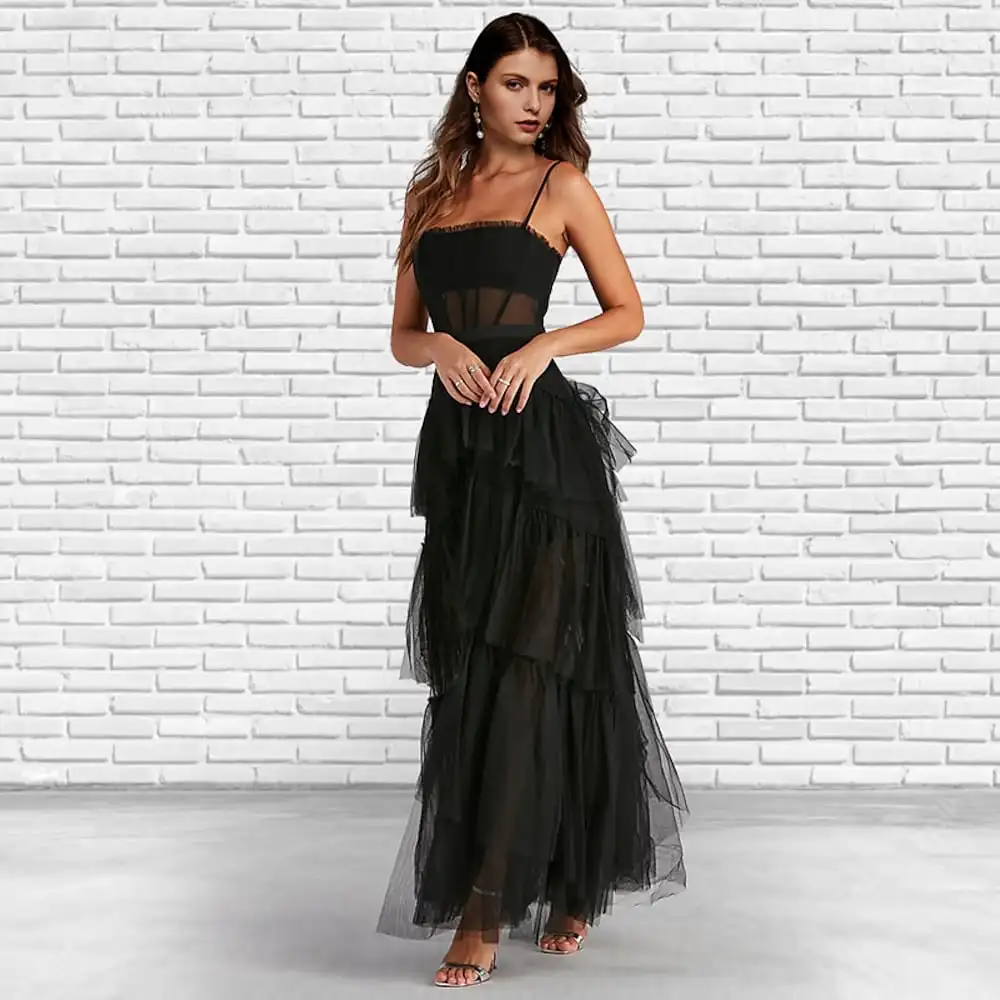 A Line Black Spaghetti Straps Special Occasion Gown Custom Made Long فساتين للحفلات الراقصة Party Evening Dresses
A Line Black Spaghetti Straps Special Occasion Gown Custom Made Long فساتين للحفلات الراقصة Party Evening Dresses