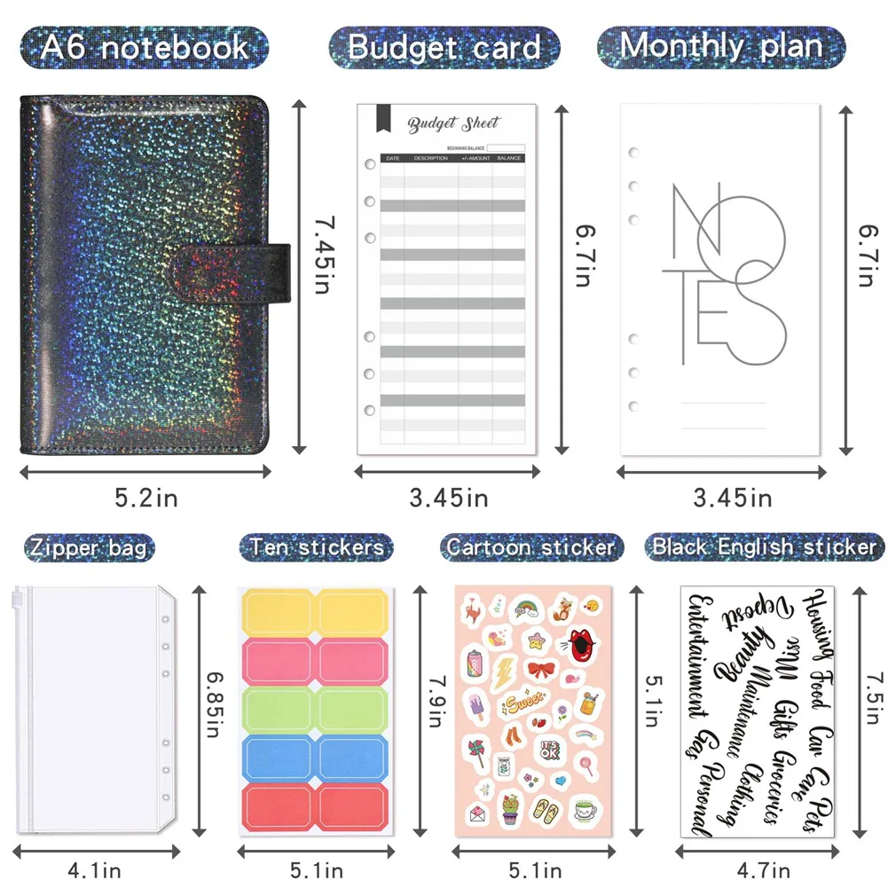 A6 Budget Planner Binder with Zipper Envelopes Cash Envelopes for Budgeting, Money Organizer for A6 Cash Budget Binde D
A6 Budget Planner Binder with Zipper Envelopes Cash Envelopes for Budgeting, Money Organizer for A6 Cash Budget Binde D