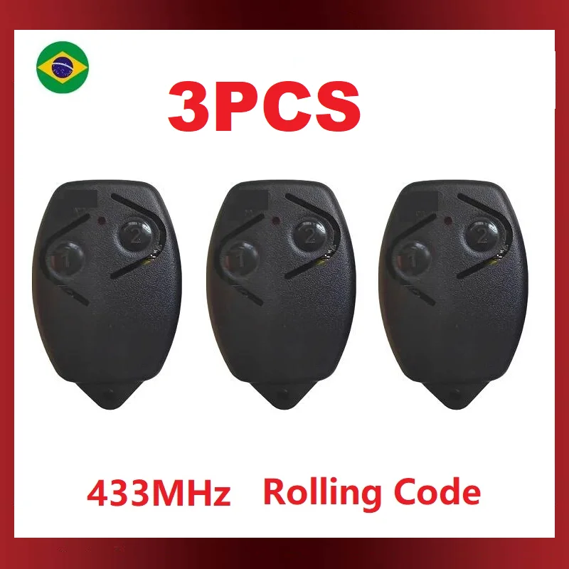 

3PCS ROSSI Garage Remote Control 433.92MHz Rolling Code ROSSI Electric Gate for Remote Control 433MHz Garage Door Opener Command
