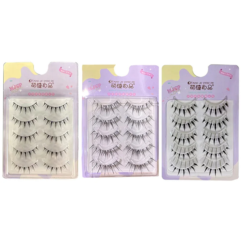 Cosplay&ware 1 5 Pairs Handmade Soft Wispy Curling False Eyelashes Natural Fairy Daily Volume Cosplay Makeup Extension Tools 14 Cosplay&ware 1 5 Pairs Handmade Soft Wispy Curling False Eyelashes Natural Fairy Daily Volume Cosplay Makeup Extension Tools -Zentai shop online S75ff9d9a24094544b3968350577d8dd8N.jpg