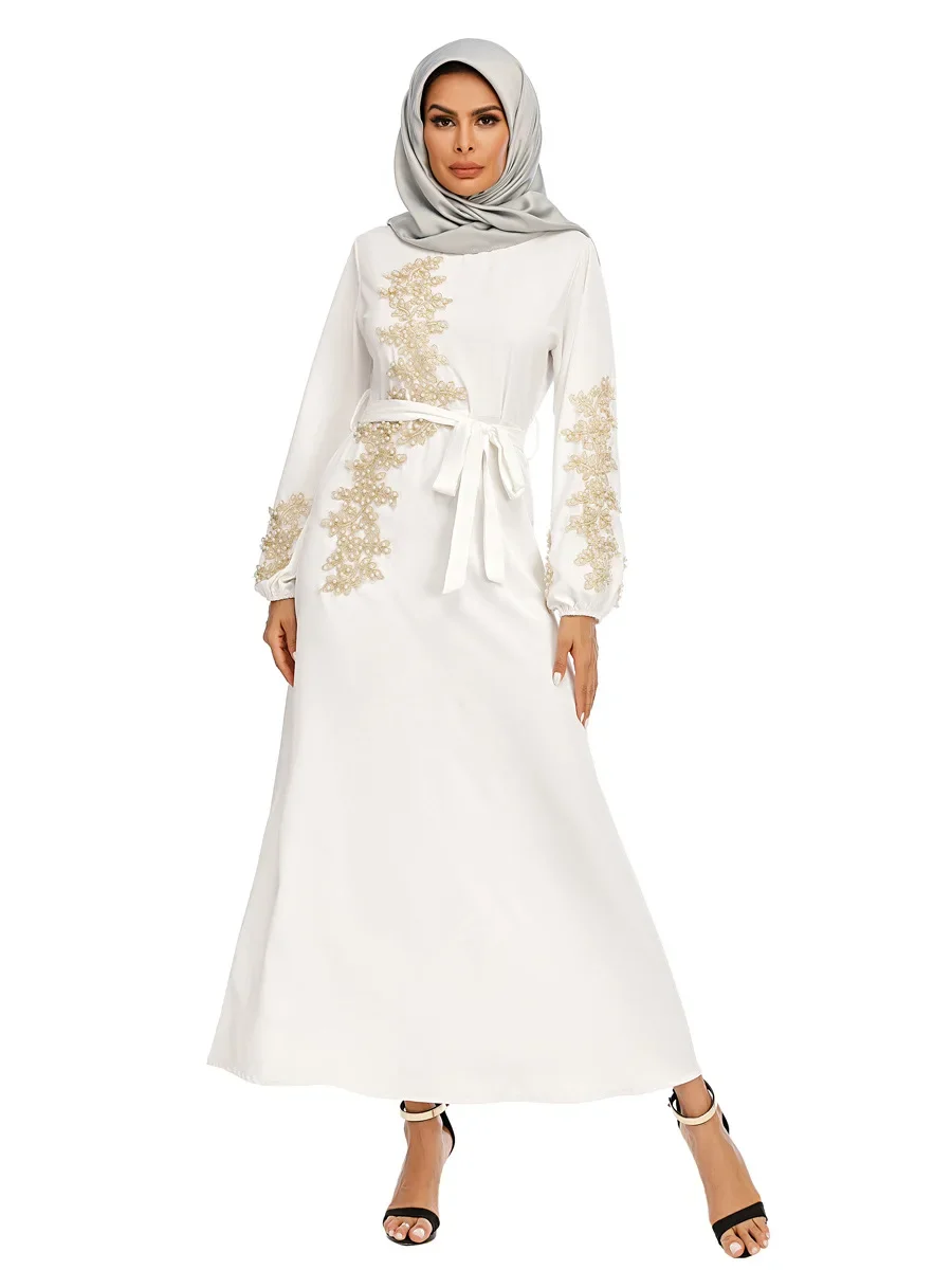 Autumn New 2 Pcs Muslim Sets Embroidery Abaya Dubai Turkey Muslim Dress+ Scarf Kaftan Islamic Dress Women Robe Suit 14 S76001f02e4294e4abe953e305b80804bY