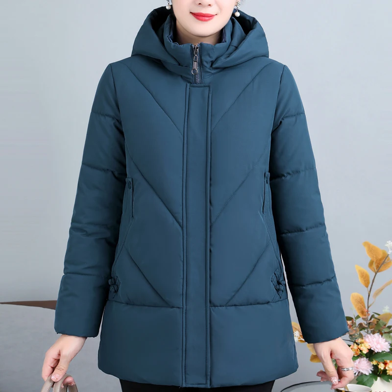 Middle Aged Women's Winter Jackets Hooded 2023 New Thick Warm Female Padded Coat Winter Outerwear Elegant Prakas for Mother
Middle Aged Women's Winter Jackets Hooded 2023 New Thick Warm Female Padded Coat Winter Outerwear Elegant Prakas for Mother