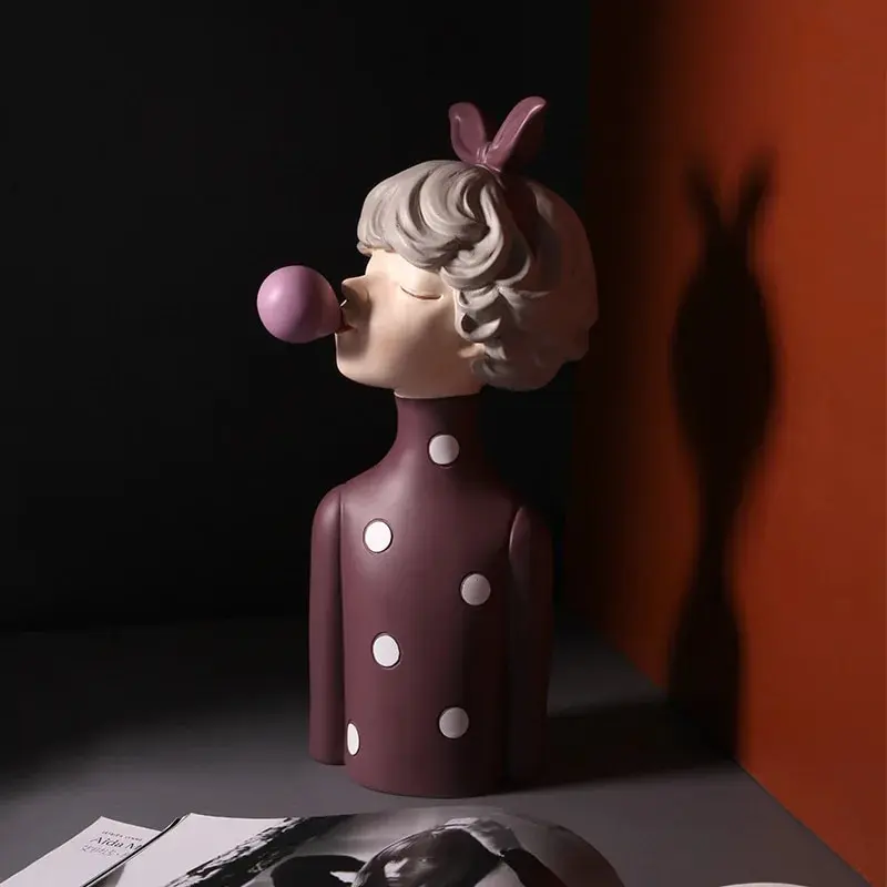 2022 Nordic Ins Fashion Bubble Bow-Knot Girl Sculptures Resin Figurines For Home Decoration Accessories Girl/Firend/Wedding Gift 
2022 Nordic Ins Fashion Bubble Bow-Knot Girl Sculptures Resin Figurines For Home Decoration Accessories Girl/Firend/Wedding Gift