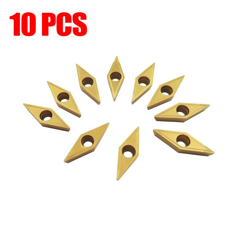 Accessories Insert Replacement Set Turning Tool VCMT331 10pcs Carbide Inserts Fittings Indexable Parts Brand New
Accessories Insert Replacement Set Turning Tool VCMT331 10pcs Carbide Inserts Fittings Indexable Parts Brand New