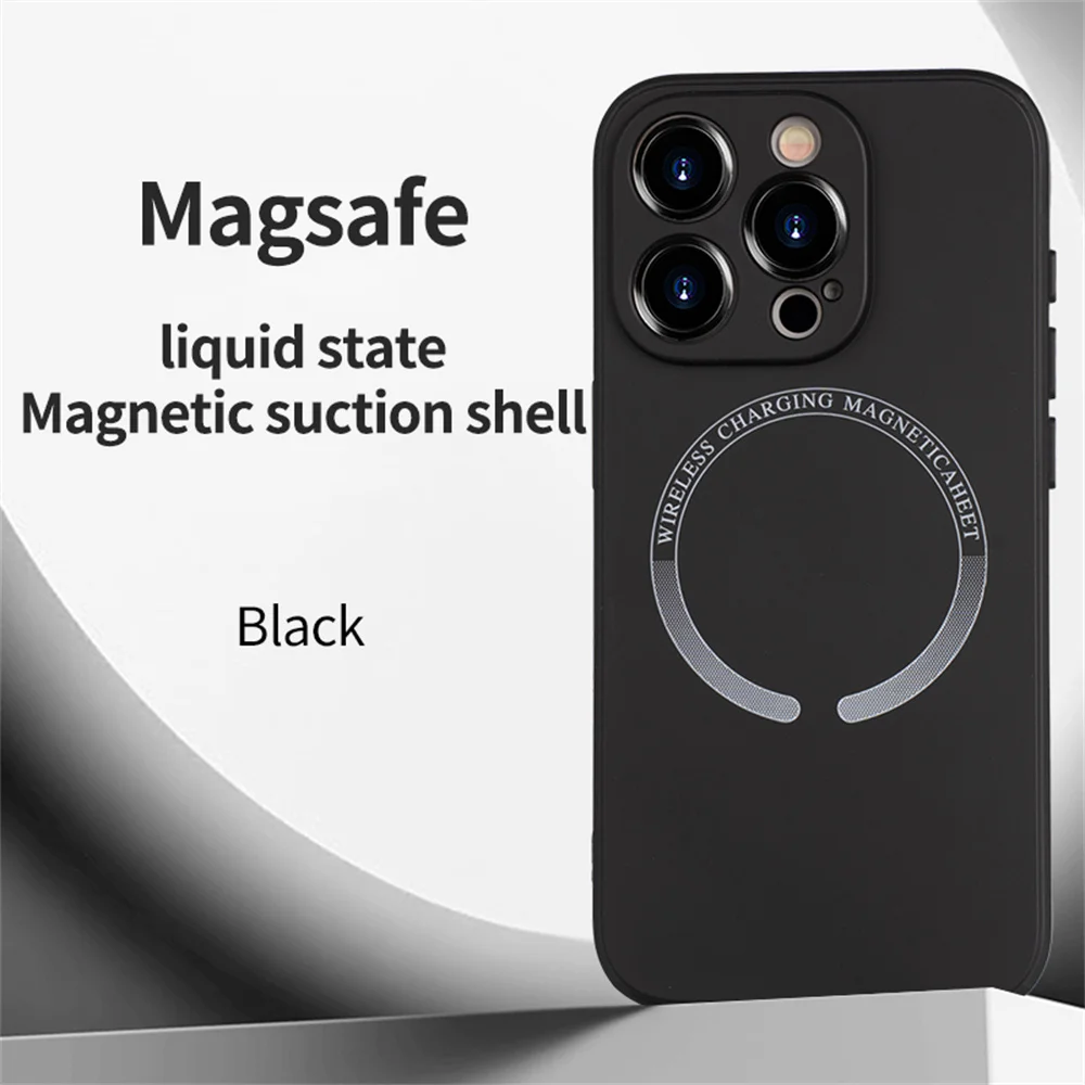 Модный чехол из жидкого силикона для Magsafe, чехол для iPhone 15 14 13 12 11 Pro Max Plus, магнитные мягкие чехлы для телефона с беспроводной зарядкой
Модный чехол из жидкого силикона для Magsafe, чехол для iPhone 15 14 13 12 11 Pro Max Plus, магнитные мягкие чехлы для телефона с беспроводной зарядкой