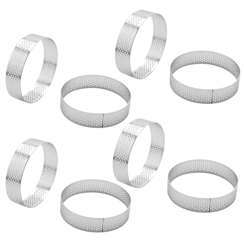 24Pcs Circular Stainless Steel Porous Tart Ring Bottom Tower Pie Cake Mould Baking Perforated Cake Mousse Ring, 8Cm
24Pcs Circular Stainless Steel Porous Tart Ring Bottom Tower Pie Cake Mould Baking Perforated Cake Mousse Ring, 8Cm