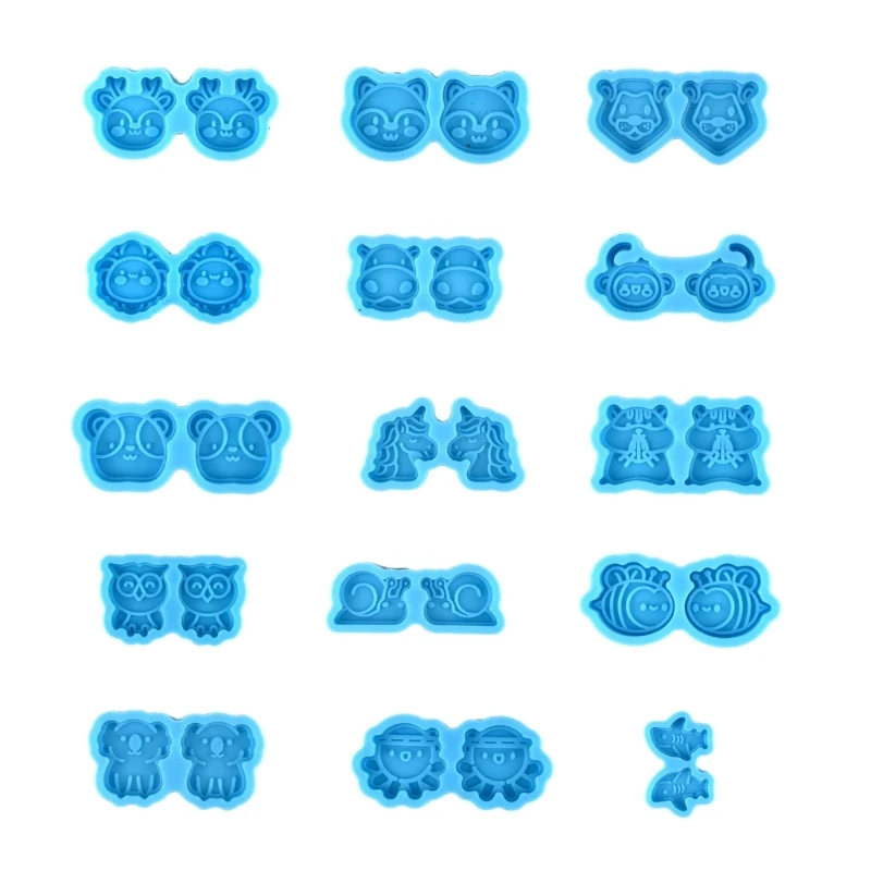 15 Styles DIY Cartoon Animal Ear Studs Crystal Epoxy Resin Mold Earrings Pendant Casting Silicone Mold Jewelry Making Tools
15 Styles DIY Cartoon Animal Ear Studs Crystal Epoxy Resin Mold Earrings Pendant Casting Silicone Mold Jewelry Making Tools