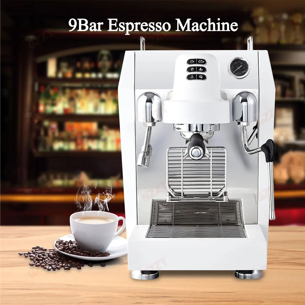 

GZZT 9Bar Ltalian Semi-automatic Coffee Machine 4-hole Steam Milk Frothing Espresso Maker Commercial Double Boiler Milk Tea Shop