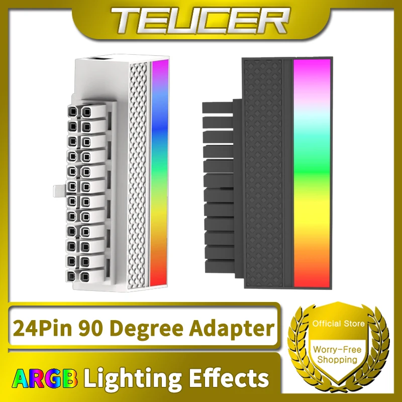 TEUCER ZA-1 ATX 24 Pin 90 Degree Plug Adapter ARGB Motherboard Power Supply Cable Connectors Modular DIY Mounting Accessessories
TEUCER ZA-1 ATX 24 Pin 90 Degree Plug Adapter ARGB Motherboard Power Supply Cable Connectors Modular DIY Mounting Accessessories