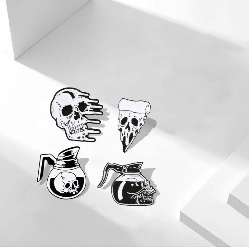 Gothic Skeleton enamel pin Rose Skull Coffee Pot Pizza badge brooch Lapel pin Denim Jeans shirt bag Cool Jewelry Gift for friend
Gothic Skeleton enamel pin Rose Skull Coffee Pot Pizza badge brooch Lapel pin Denim Jeans shirt bag Cool Jewelry Gift for friend