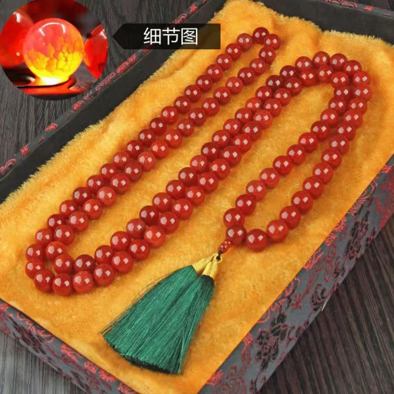 New 108 Beads Natural Red Agate Buddha Beaded Necklace Dragon Scales Phoenix Blood Bracelet
New 108 Beads Natural Red Agate Buddha Beaded Necklace Dragon Scales Phoenix Blood Bracelet