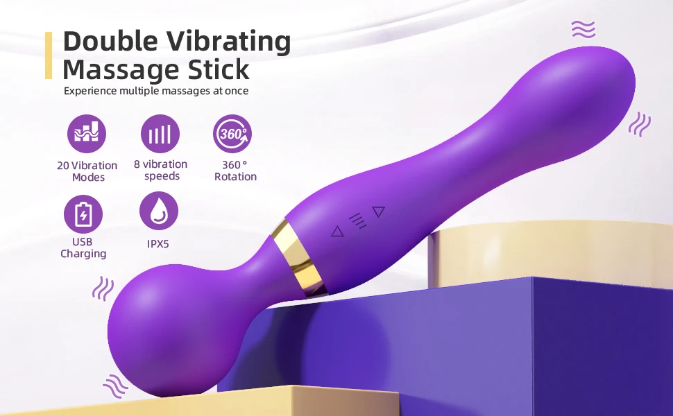 Powerful Double Heads AV Magic Wand Vibrator for Women G-spot Clitoral Stimulator Female Massager Sex Toys for Couple Adults 18 Powerful Double Heads AV Magic Wand Vibrator for Women G-spot Clitoral Stimulator Female Massager Sex Toys for Couple Adults 18