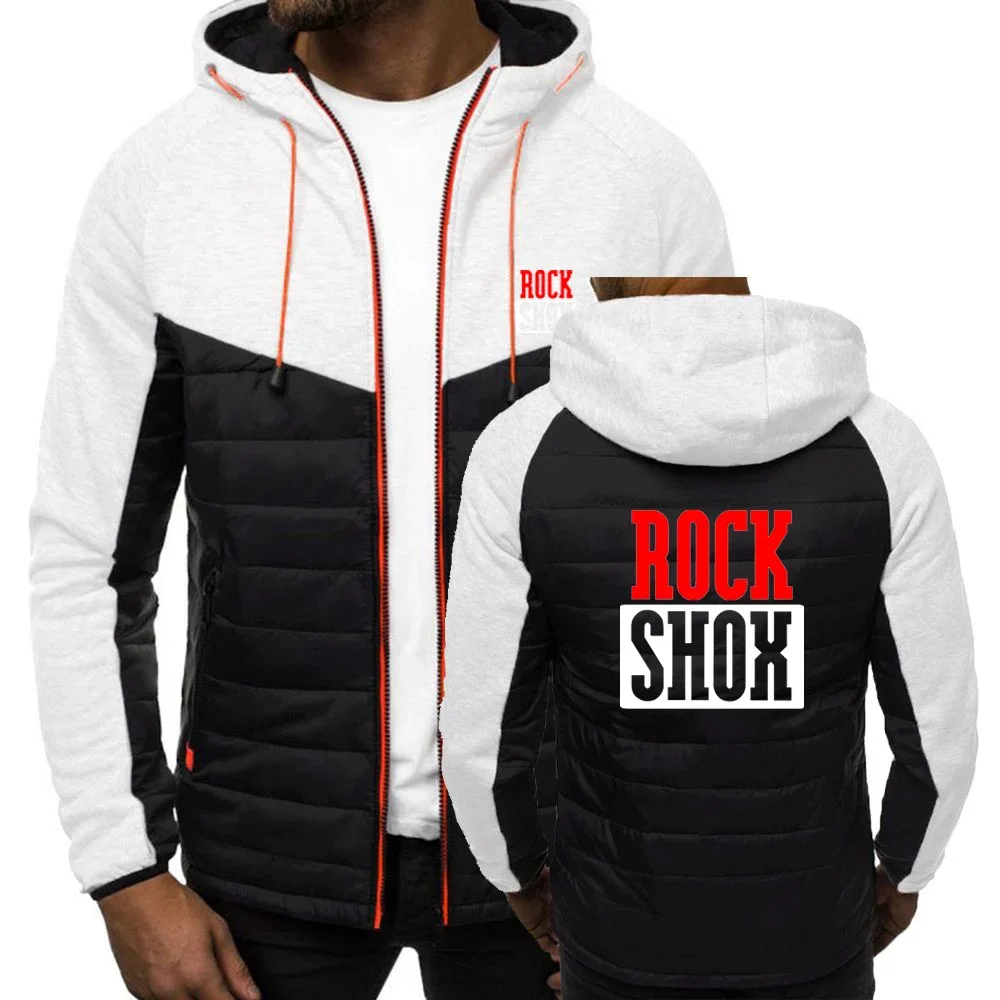 

Rock Shox Shock Suspension Mountain Mtb 2023 Men Harajuku Style Cotton-padded Jacket Casual Printing Hooded Keep Warm Pullover