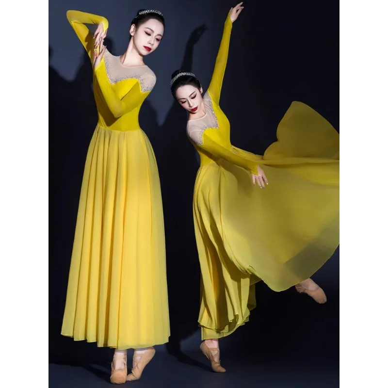 

2024 New Modern Dance Costume Flowing Adult Stage Performance Dress for Women