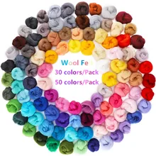 50 Colors Wool Felt Soft Roving Wool Fibre for Needle Felting & Wet Felting DIY Doll Needlework Handcraft Accessories 
50 Colors Wool Felt Soft Roving Wool Fibre for Needle Felting & Wet Felting DIY Doll Needlework Handcraft Accessories