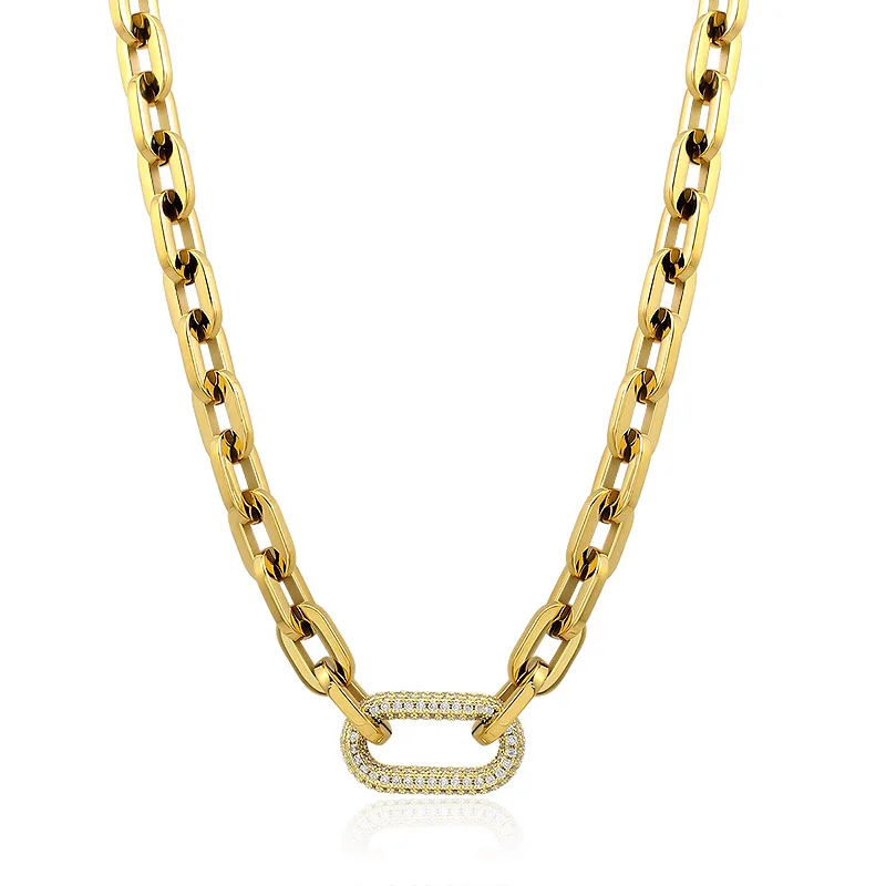 

Модное классическое ожерелье на День святого Валентина, цепочка золотого цвета, ожерелья, ювелирные изделия, Длинные подвески, чокеры, ожерелье из нержавеющей стали