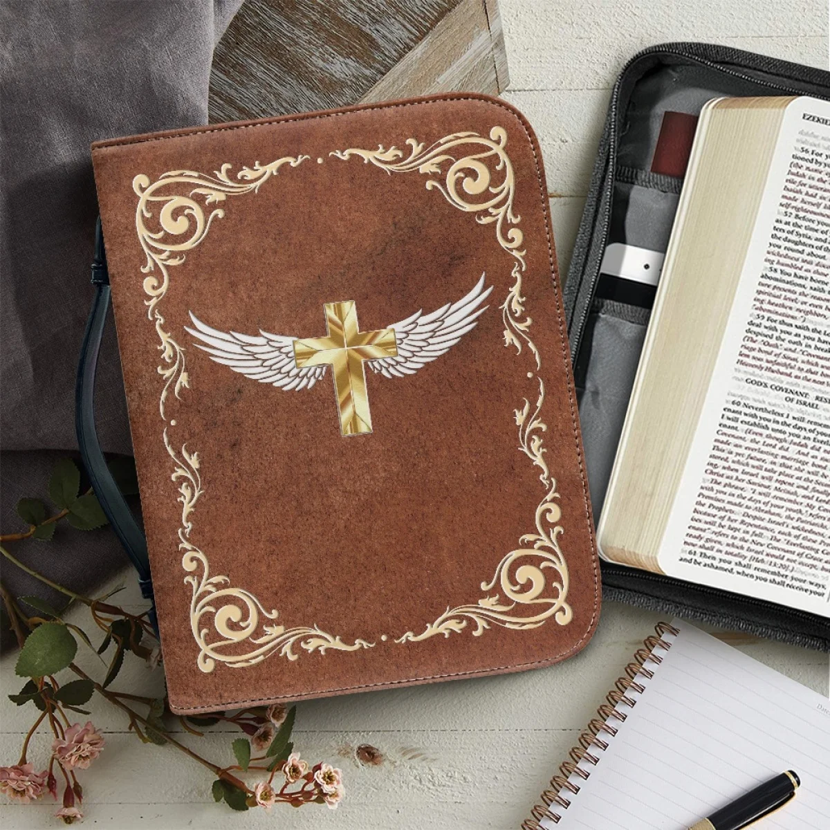 Bible Verse Print Christian Bags Women's Cross Holy Bible Bag Study Book Holy Storage Boxes Exquisite Leather Handbag for Girls
Bible Verse Print Christian Bags Women's Cross Holy Bible Bag Study Book Holy Storage Boxes Exquisite Leather Handbag for Girls