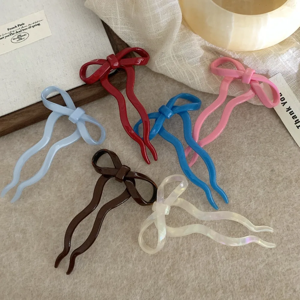 Chinese Style Acetic Acid Bow Hair Stick Multicolor Headdress Pan Hair Fork Hair Clip Hair Accessories U-shaped Hairpin Travel
Chinese Style Acetic Acid Bow Hair Stick Multicolor Headdress Pan Hair Fork Hair Clip Hair Accessories U-shaped Hairpin Travel