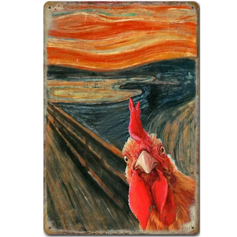 Original Retro Design Rooster Tin Metal Signs Wall Art in Famous Oil Painting | Thick Tinplate Print Poster Wall Decoration
Original Retro Design Rooster Tin Metal Signs Wall Art in Famous Oil Painting | Thick Tinplate Print Poster Wall Decoration