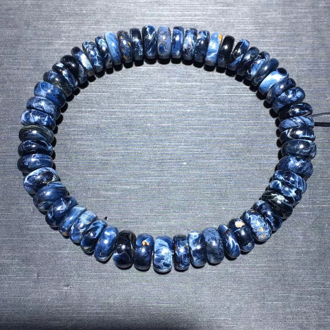 Natural Blue Fire Pietersite Abacus Beads Bracelet Chatoyant 8.2x4mm Cat Eye Namibia Pietersite Stone Jewelry AAAAA
Natural Blue Fire Pietersite Abacus Beads Bracelet Chatoyant 8.2x4mm Cat Eye Namibia Pietersite Stone Jewelry AAAAA