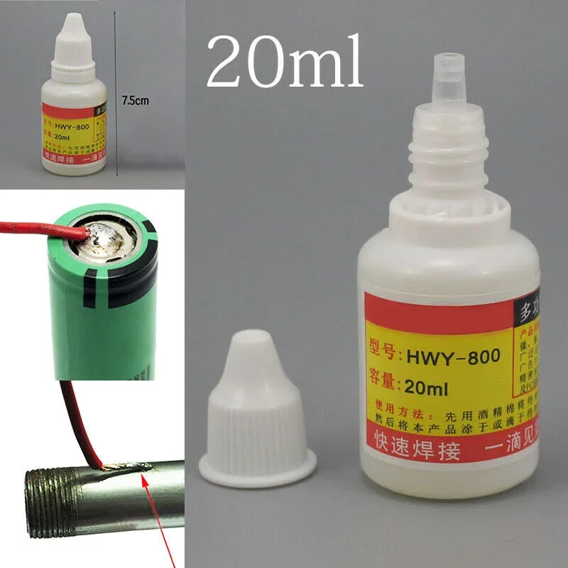 20ml Stainless Steel Flux /Soldering Paste Liquid Welding Solder Tool /HWY-800 Quick Welding Effective Liquid /Welding Materials
20ml Stainless Steel Flux /Soldering Paste Liquid Welding Solder Tool /HWY-800 Quick Welding Effective Liquid /Welding Materials