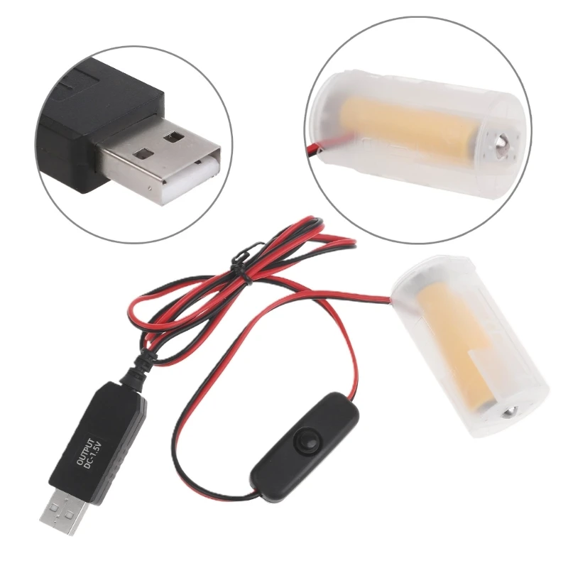 

DXAB Battery Eliminators USB 5V2A to 1.5V LR20 D Battery Eliminators for 1PCLR20 D