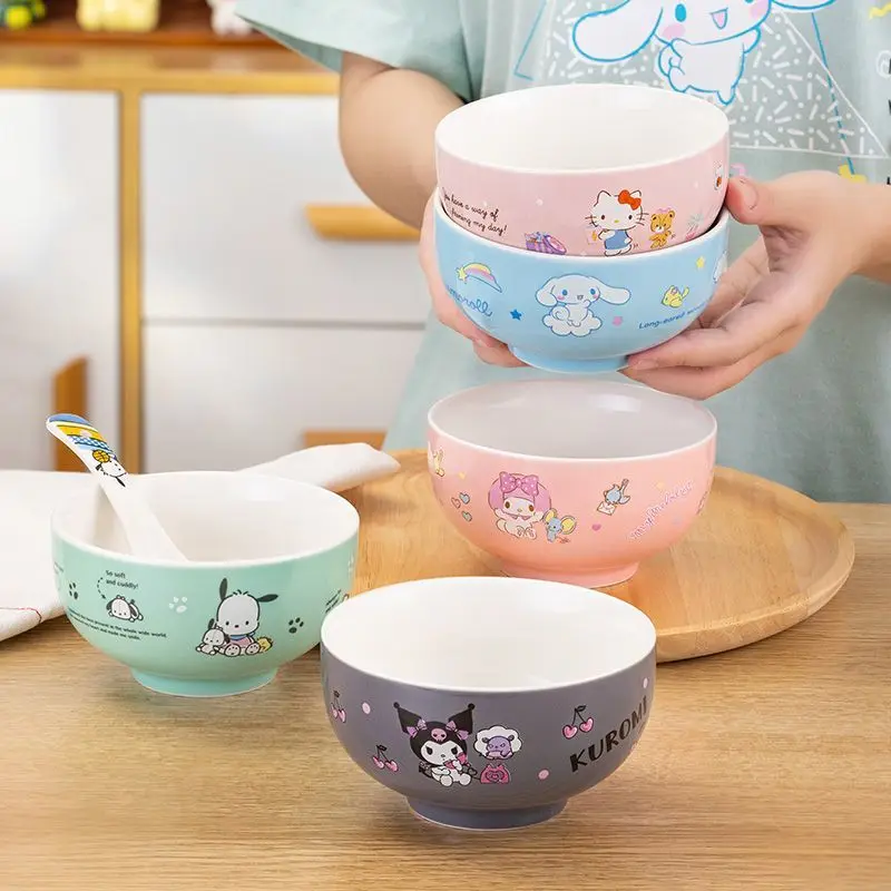 Kawaii Sanrio Kitchen Supplies Hello Kitty Kuromi My Melody Cinnamoroll Cartoon Ceramic Bowl Cute Home Girls Children Rice Bowl
Kawaii Sanrio Kitchen Supplies Hello Kitty Kuromi My Melody Cinnamoroll Cartoon Ceramic Bowl Cute Home Girls Children Rice Bowl
