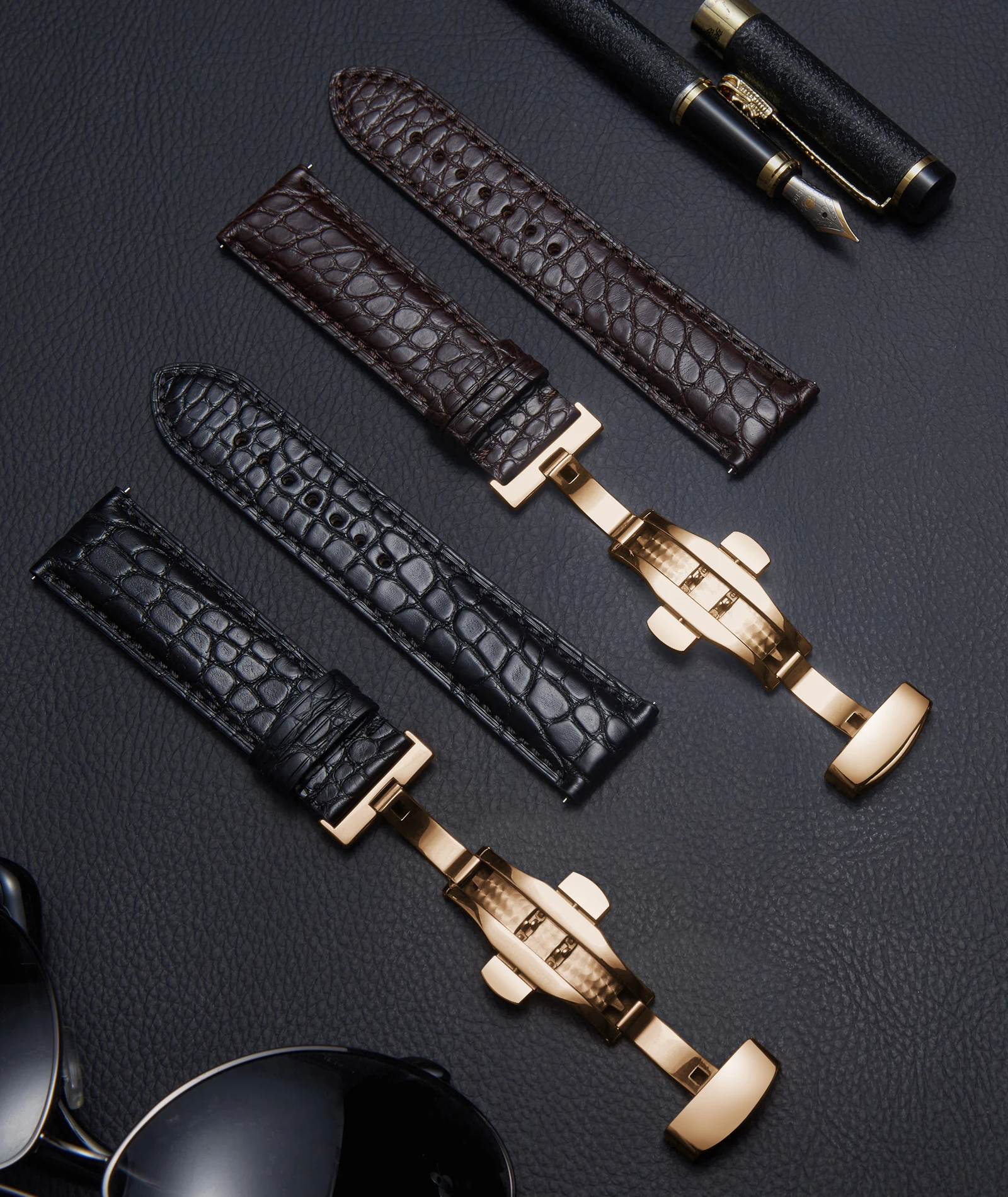 BINLUN Alligator Leather Watch Bands for Men Watch Straps Handmade Crocodile Grain Quick Release Replacment Genuine Classic Leat
BINLUN Alligator Leather Watch Bands for Men Watch Straps Handmade Crocodile Grain Quick Release Replacment Genuine Classic Leat