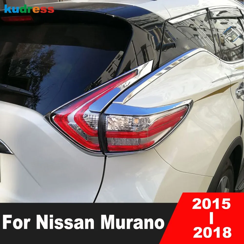 

Rear Tail Light Lamp Cover Trim For Nissan Murano 2015 2016 2017 2018 Chrome Car Taillight Frame Trims Exterior Accessories