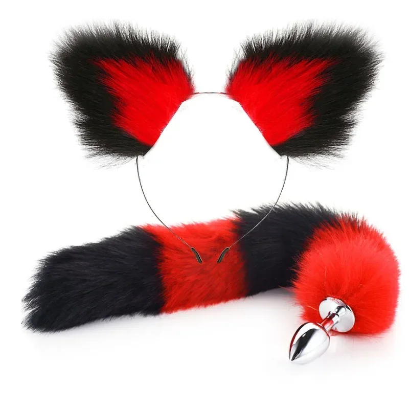 Anal plug bonito orelhas headbands com cauda coelho raposa silicone metal bunda anal plug erótico cosplay adulto brinquedo do sexo para casais xn0251 Anal plug bonito orelhas headbands com cauda coelho raposa silicone metal bunda anal plug erótico cosplay adulto brinquedo do sexo para casais xn0251