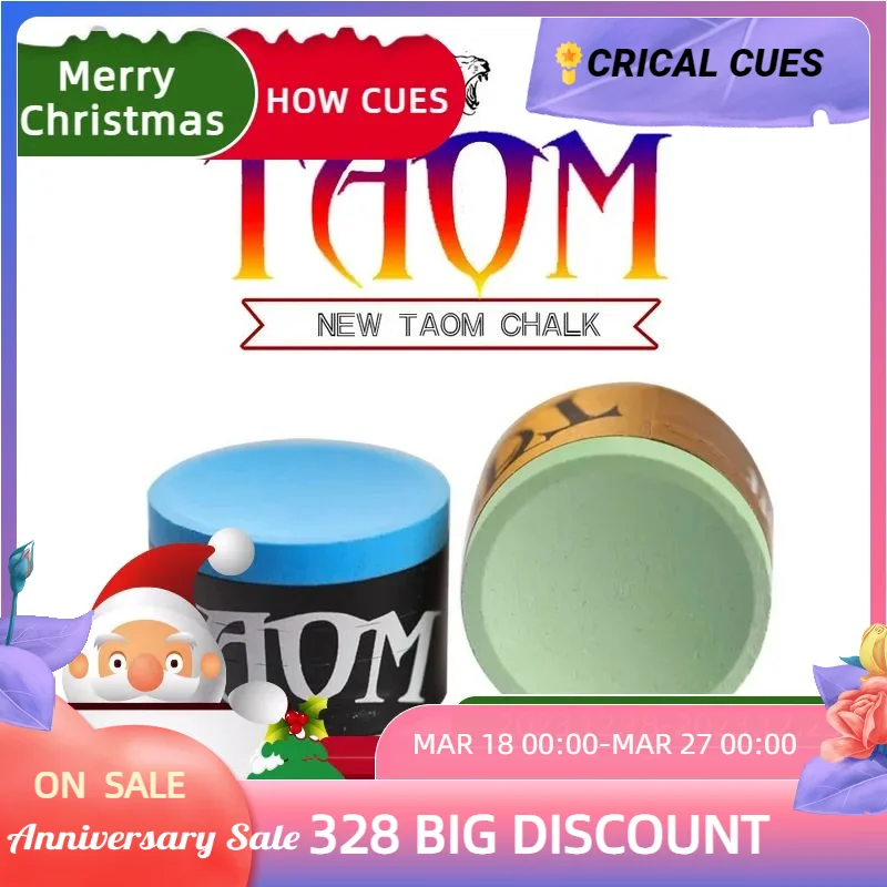 

New Taom Chalk Blue Green Colors Billiard Snooker Pool Cue Round Chalk Cost-effective Professional Durable Billiard Accessories