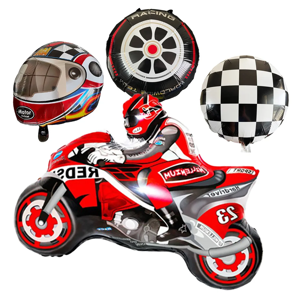 4Pcs Race Car Motorcycle Balloons Hot Wheel Tire Balloon Boys Dirt Bike Racing ThemeBirthday Party Baby Shower Decorations
4Pcs Race Car Motorcycle Balloons Hot Wheel Tire Balloon Boys Dirt Bike Racing ThemeBirthday Party Baby Shower Decorations