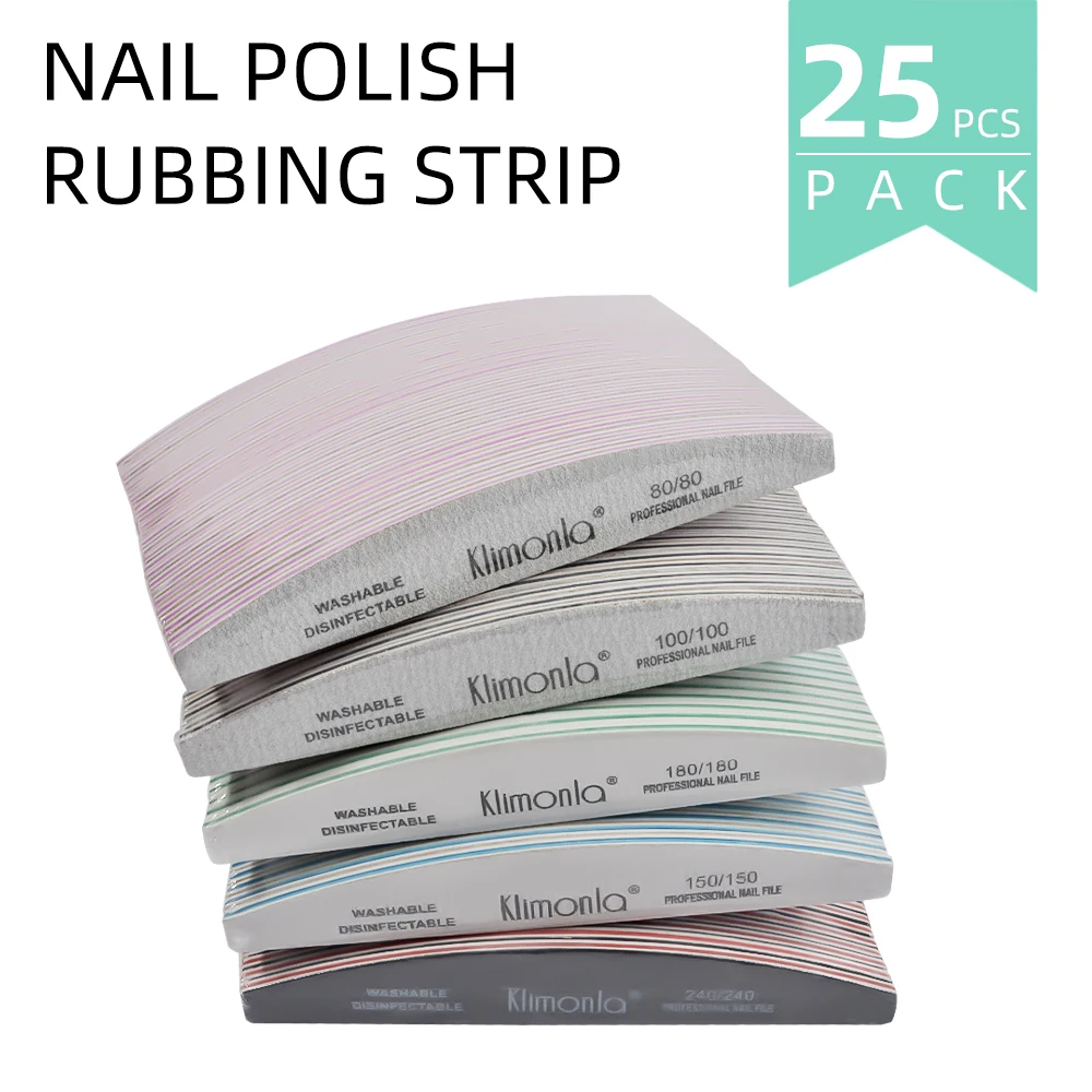 

25/50pcs Gray Nail Art Sanding Files 100/180 Nail File Polish Buffing Boat Lime a Ongle Professional Manicure nails accessories