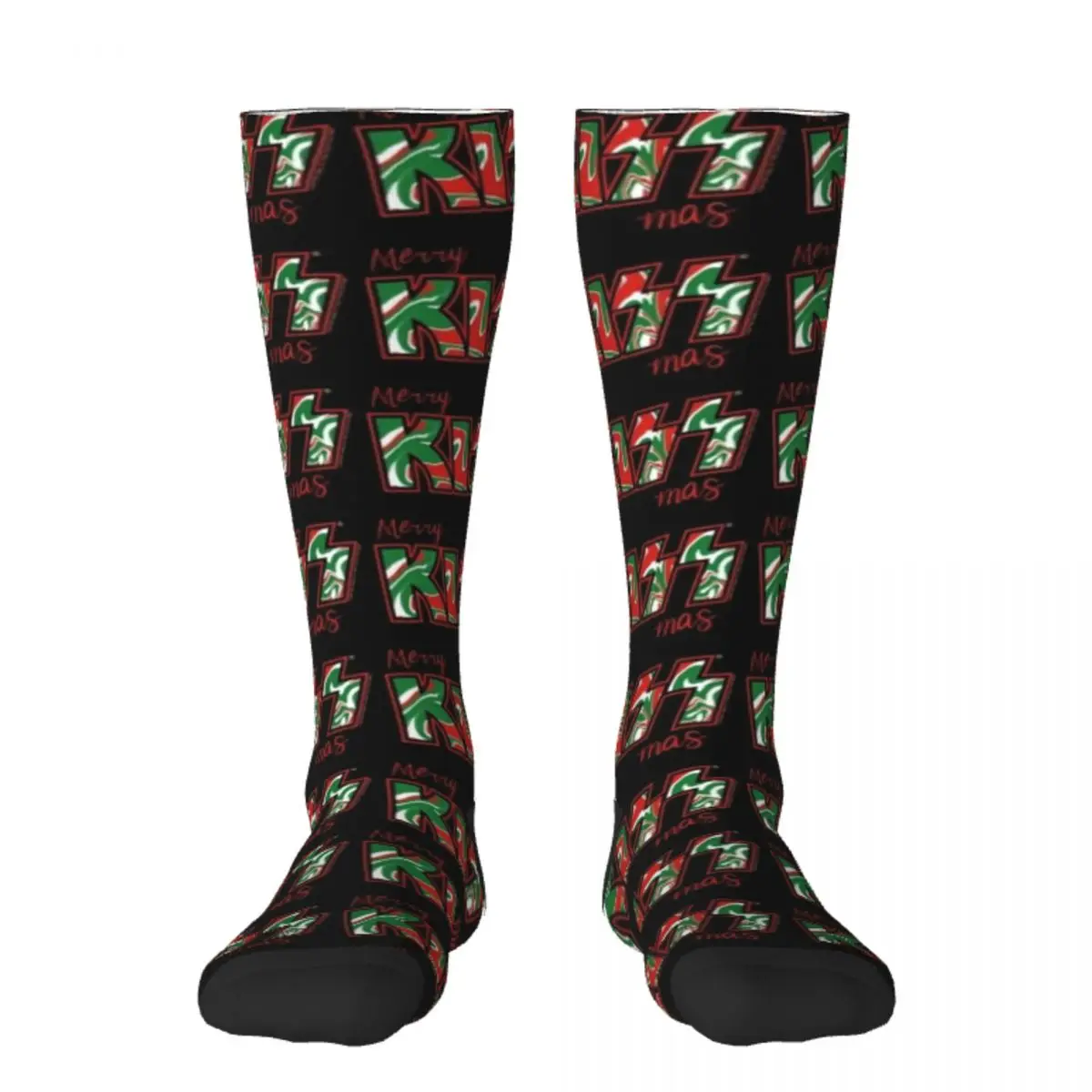Носки с надписью Merry Kiss-Mas, с логотипом группы, красные, темные носки с подогревом, новогодние носки для женщин и мужчин 
Носки с надписью Merry Kiss-Mas, с логотипом группы, красные, темные носки с подогревом, новогодние носки для женщин и мужчин