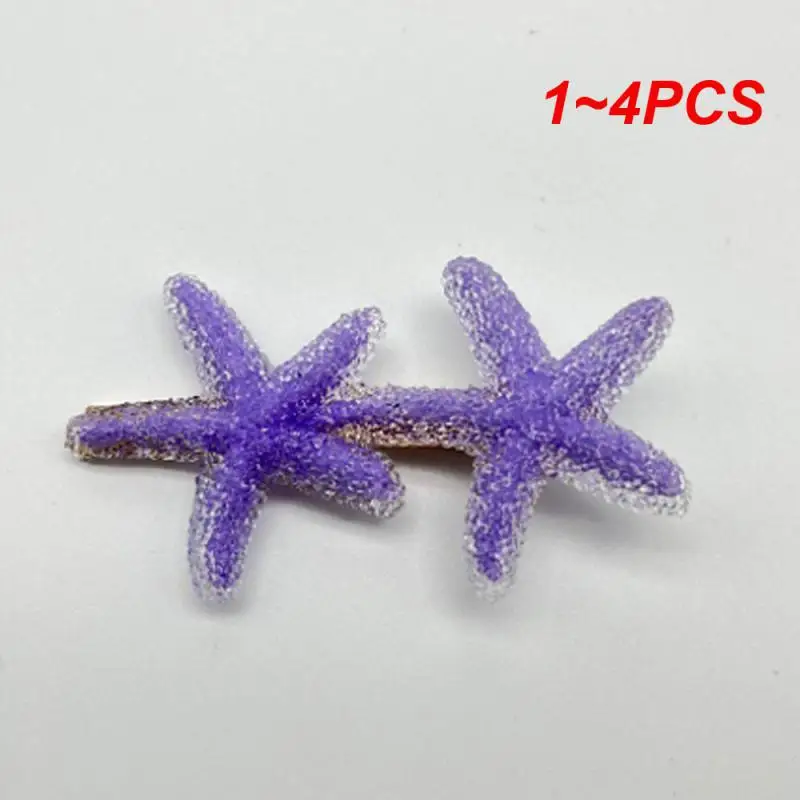 

1~4PCS Rhinestone Banger Clip Starfish Simple And Versatile Sweet Personality Convenient To Carry Comfortable And Smooth Acrylic