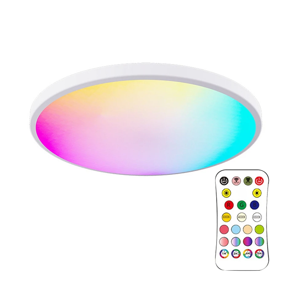 

12 Inch 24W RGBCW Full Color Ceiling Light 3000K-6500K Dimming Color Matching Bluetooth Voice Ceiling Light EU 220V-240V