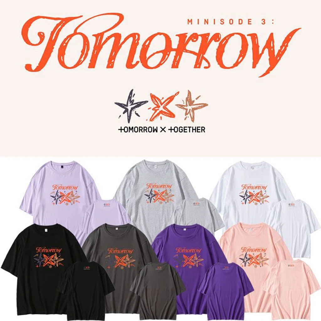Kpop TXT2024 Album TOMORROW 90s Girl Summer Star Women T-Shirt Casual Female Tops 90s GIRLS Mujer Loose Cotton Street Tshirt
Kpop TXT2024 Album TOMORROW 90s Girl Summer Star Women T-Shirt Casual Female Tops 90s GIRLS Mujer Loose Cotton Street Tshirt