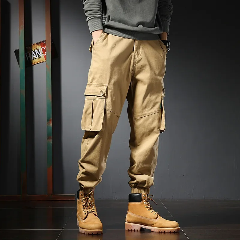 

Брюки-карго мужские свободного покроя, спортивные штаны до щиколотки, армейский зеленый цвет, цвета хаки, размеры 8XL 7XL 6XL