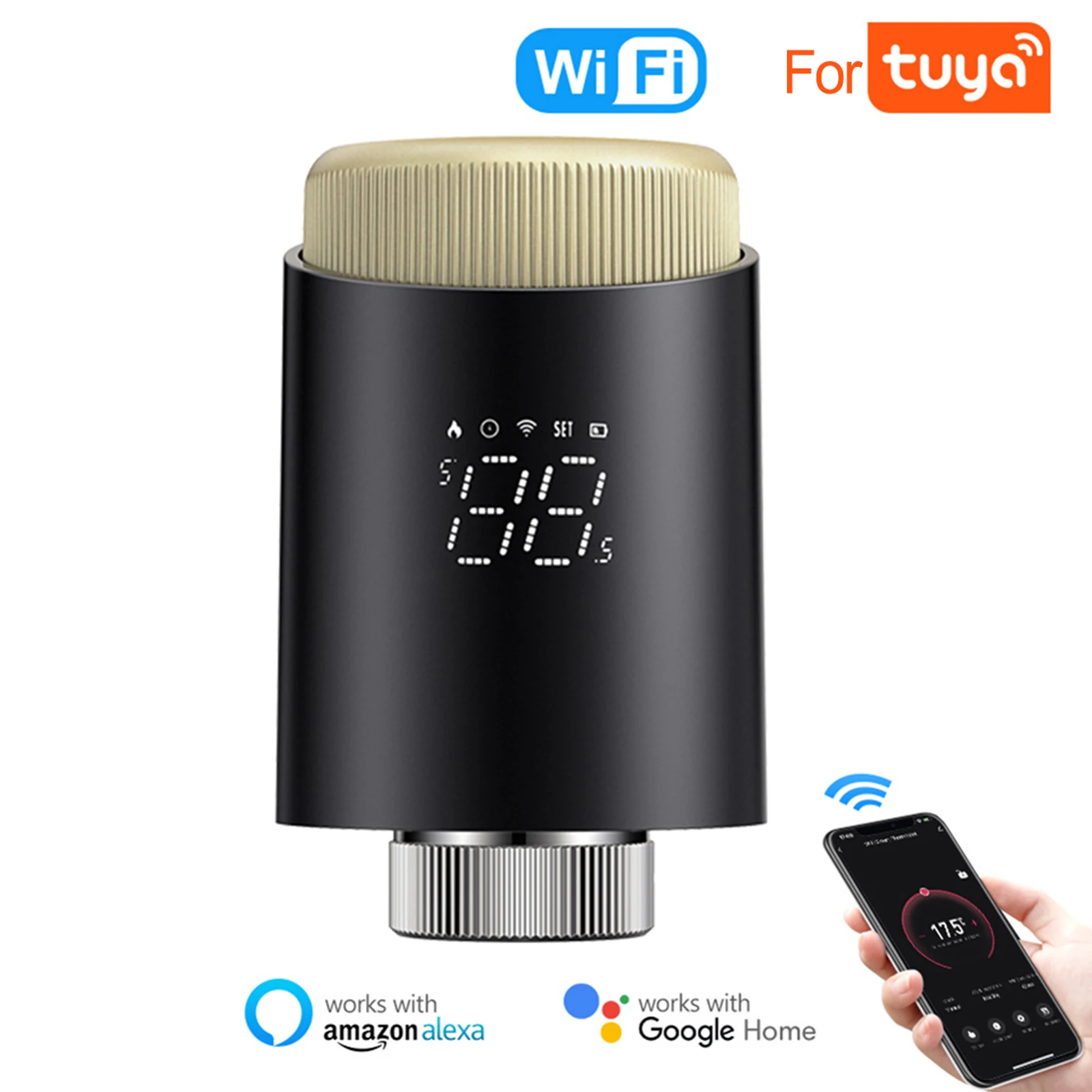 Термостатический клапан радиатора Tuya Wi-Fi Zig Bee, умный беспроводной термостат с управлением через приложение для домашнего отопления, контроллер температуры
Термостатический клапан радиатора Tuya Wi-Fi Zig Bee, умный беспроводной термостат с управлением через приложение для домашнего отопления, контроллер температуры