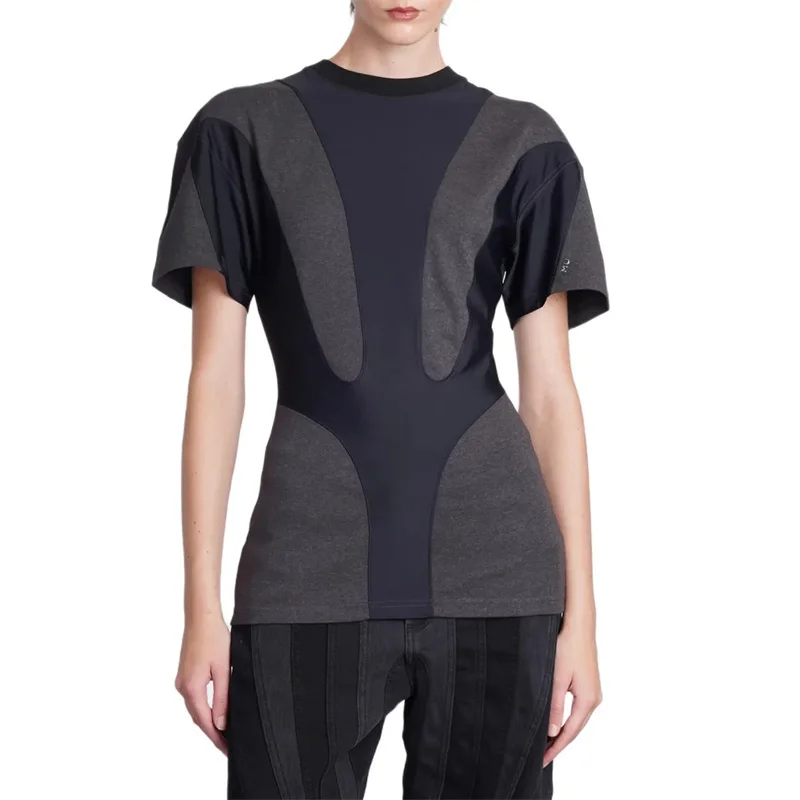 Women top New Korean Fashion for Spring/Summer 2024 Mesh patchwork T-shirt Round neck short sleeved cotton stretch Blouse y2k
Women top New Korean Fashion for Spring/Summer 2024 Mesh patchwork T-shirt Round neck short sleeved cotton stretch Blouse y2k