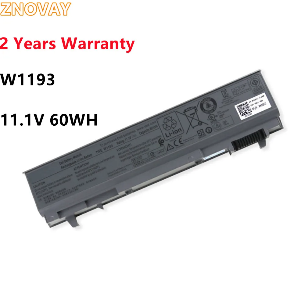 

Laptop Battery For DELL Latitude E6400 E6500 E6410 E6510 M2400 M4400 M6400 W1193 PT434 KY265 GU715 C719R RG049 U844G 11.1V 60WH