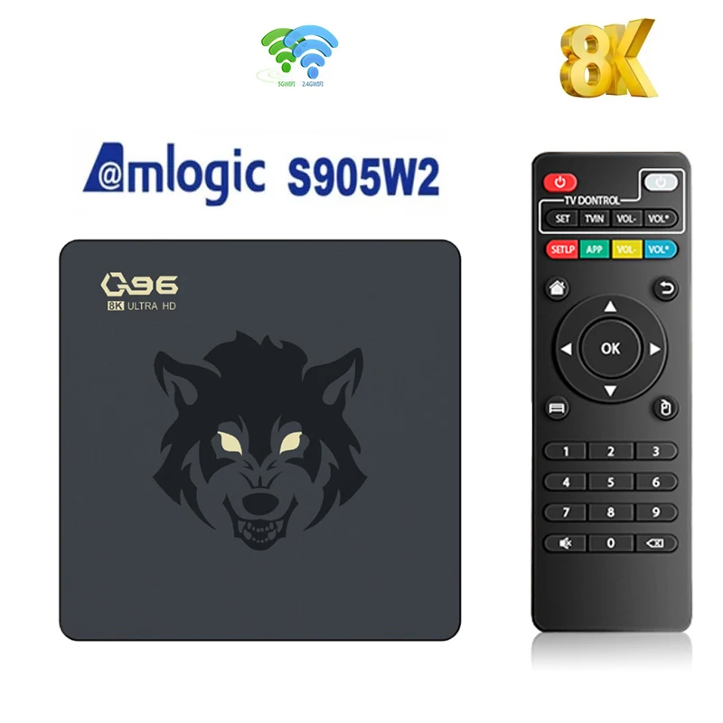 

Q96 8K TV box Amlogic S905W2 Android11.0 Smart TV BOX HD 8K 4K 5G WiFi HDR10 Media Players 1GB 8GB Set Top Box