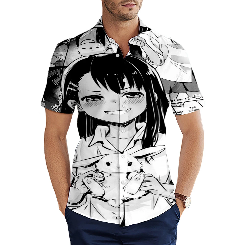 Summer Harajuku Short sleeve Shirts Funny Anime Nagatoro 3D Printed Hawaiian Shirt Mens Harajuku Casual Shirt
Summer Harajuku Short sleeve Shirts Funny Anime Nagatoro 3D Printed Hawaiian Shirt Mens Harajuku Casual Shirt
