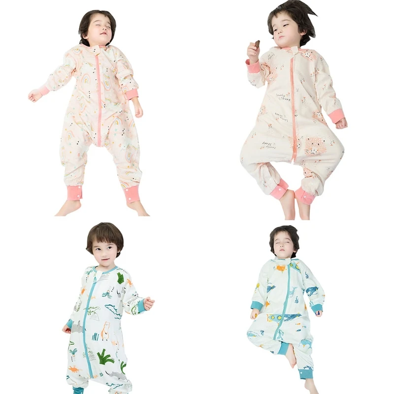 

Baby Sleeping Bag Wearable Long Sleeve Cotton Sleepwear Winter Autumn Sleepsack Jumpsuit Clothes for Toddler Kids