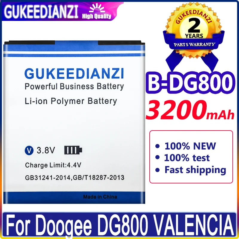 

GUKEEDIANZI Battery 3200mAh B-DG800 for DOOGEE DG800 Doogee VALENCIA DG800 Batteries