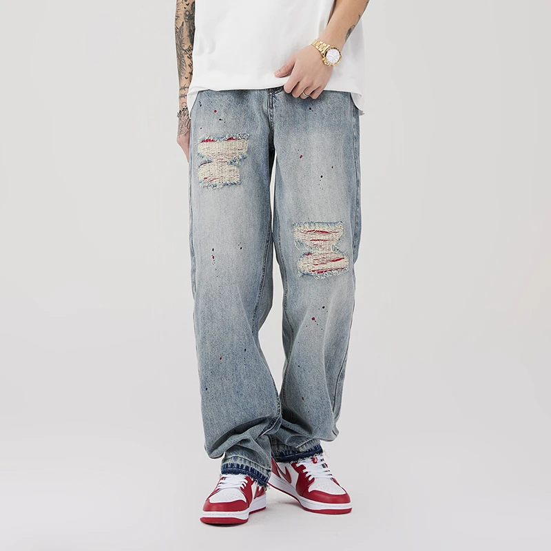 Star embroidery pants hip-hop pencil pants washed all-match embroidery casual blue couple jeans men
Star embroidery pants hip-hop pencil pants washed all-match embroidery casual blue couple jeans men